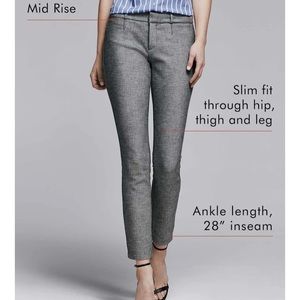 BR “Sloan slim ankle” pants, gray melange